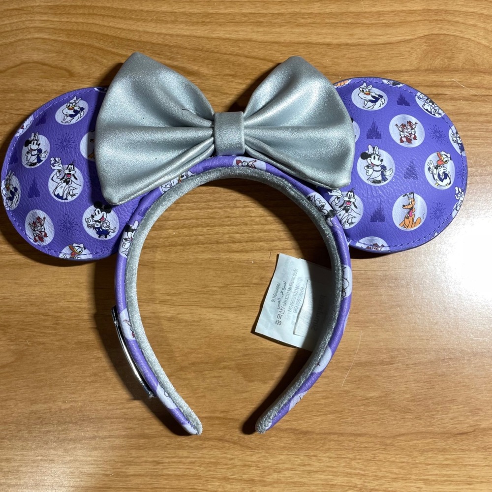 Disney Parks Loungefly 100th Anniversary Mickey & Friends Purple Ears Headband